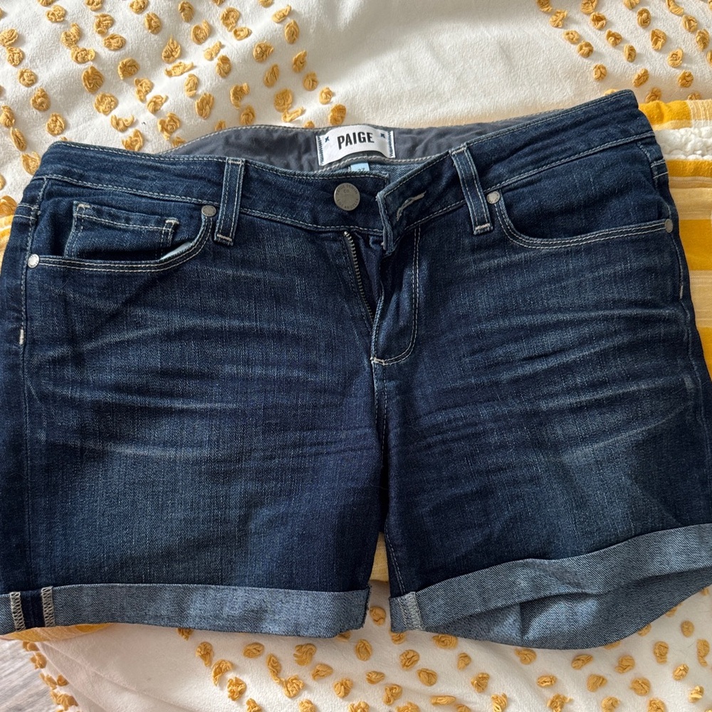 PAIGE Indigo Denim Shorts